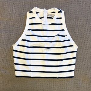 Abercrombie & Fitch Black and White Striped Tank Top